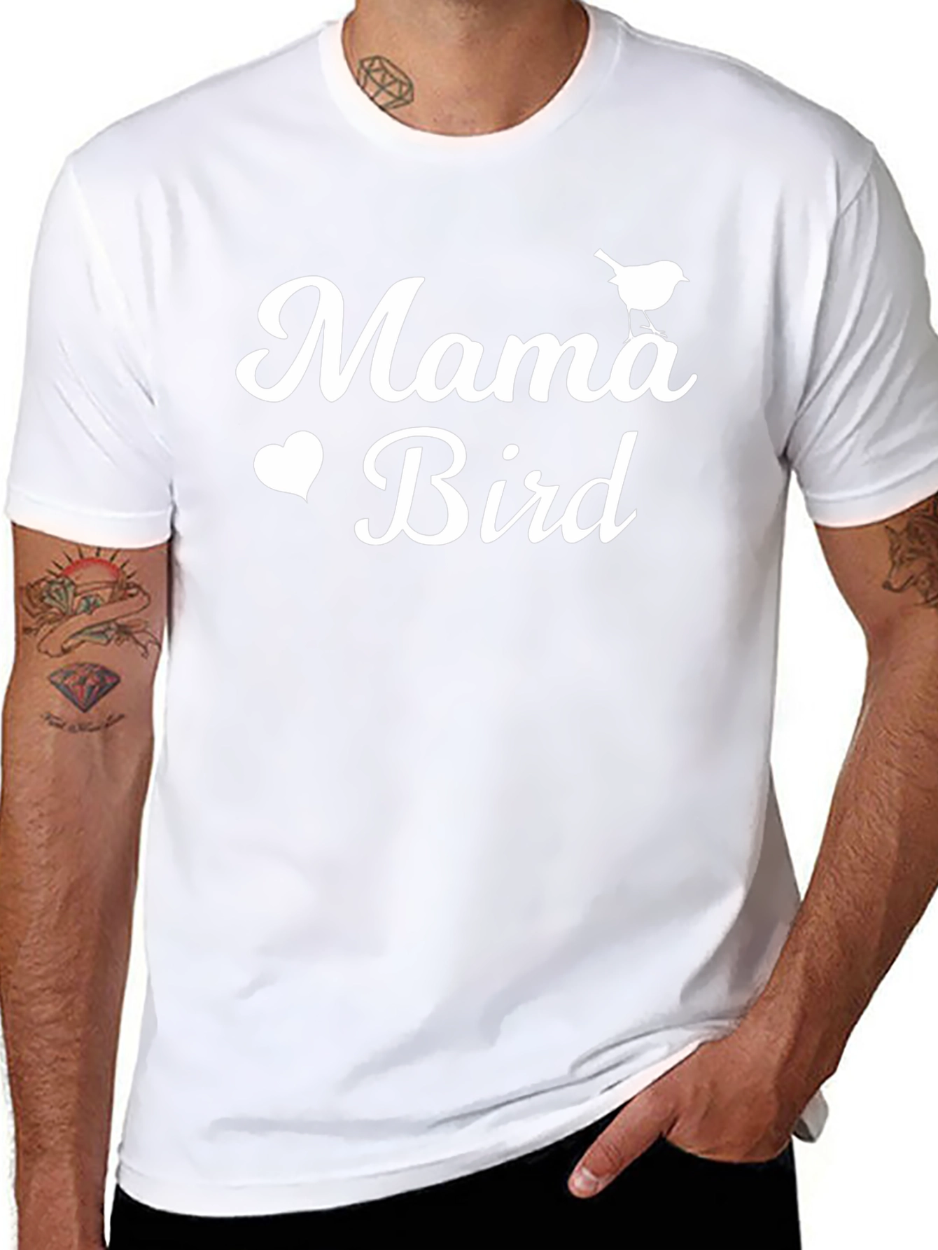 Mama Bird Graphic Tee - Black