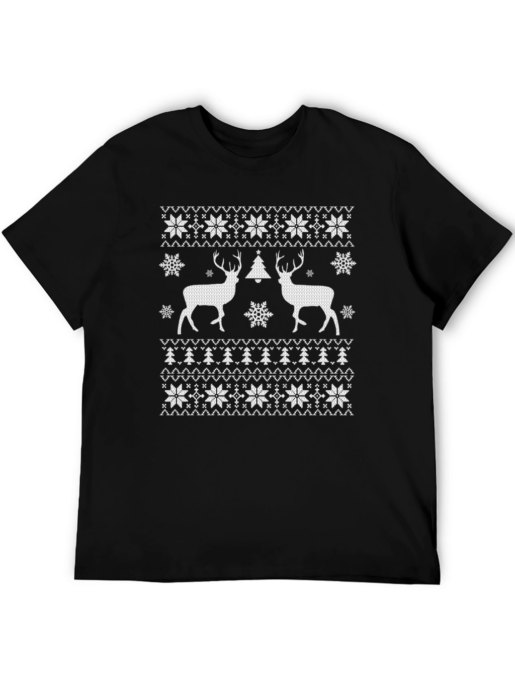 Holiday Deer Christmas Pattern T-Shirt