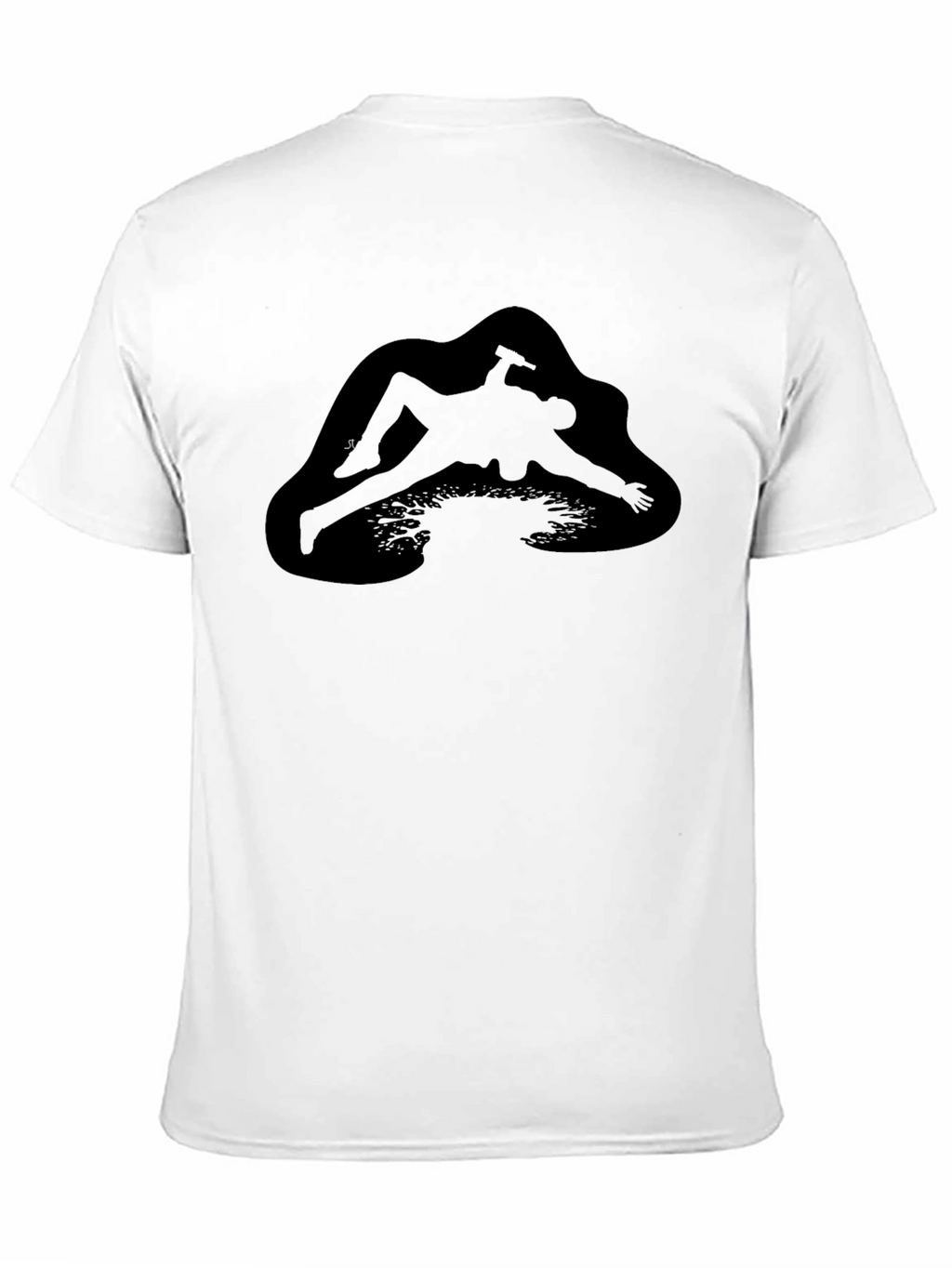 Black T-Shirt with Unique Graphic Design