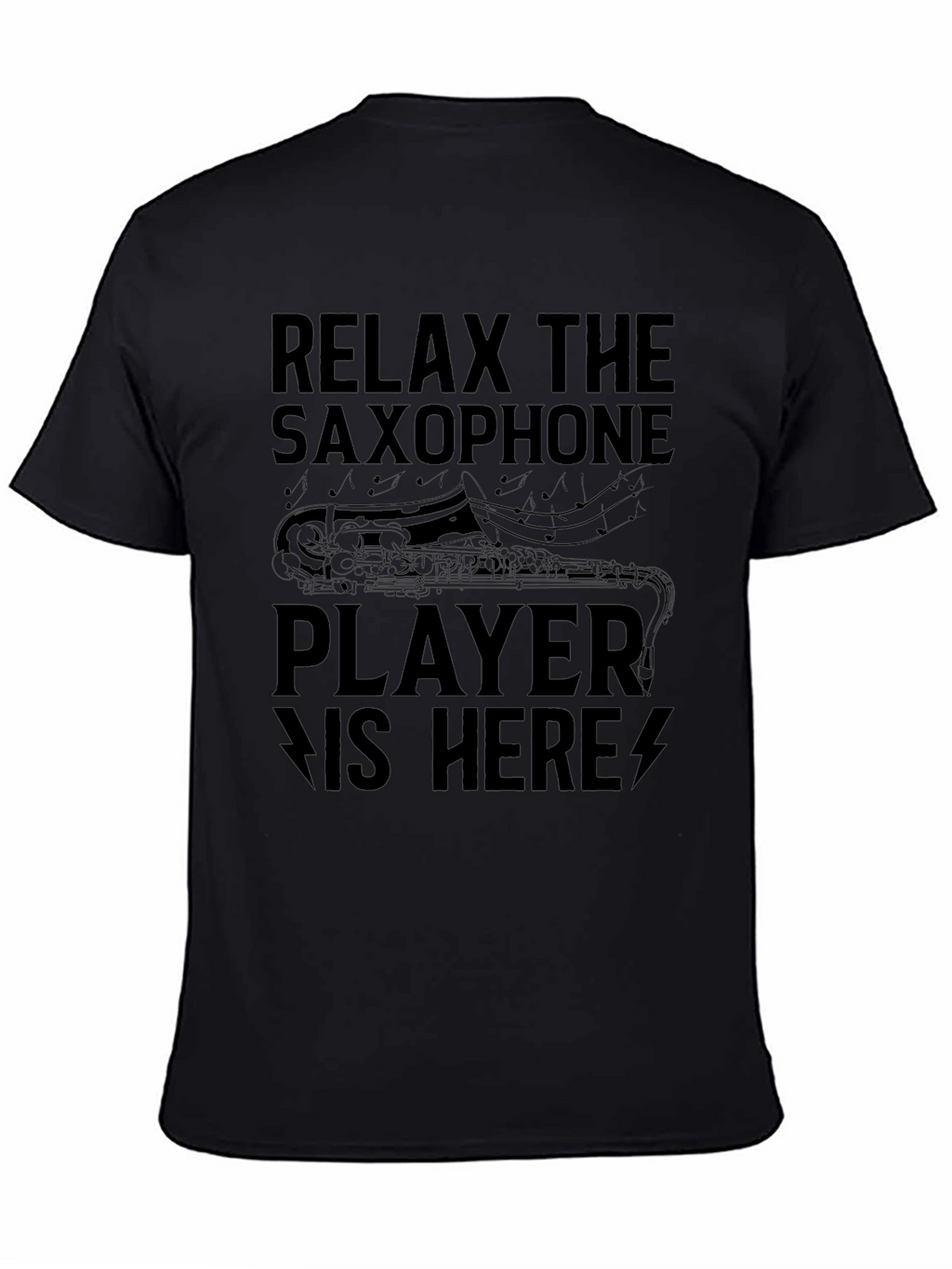 Relax Saxophone Player T-Shirt - Black