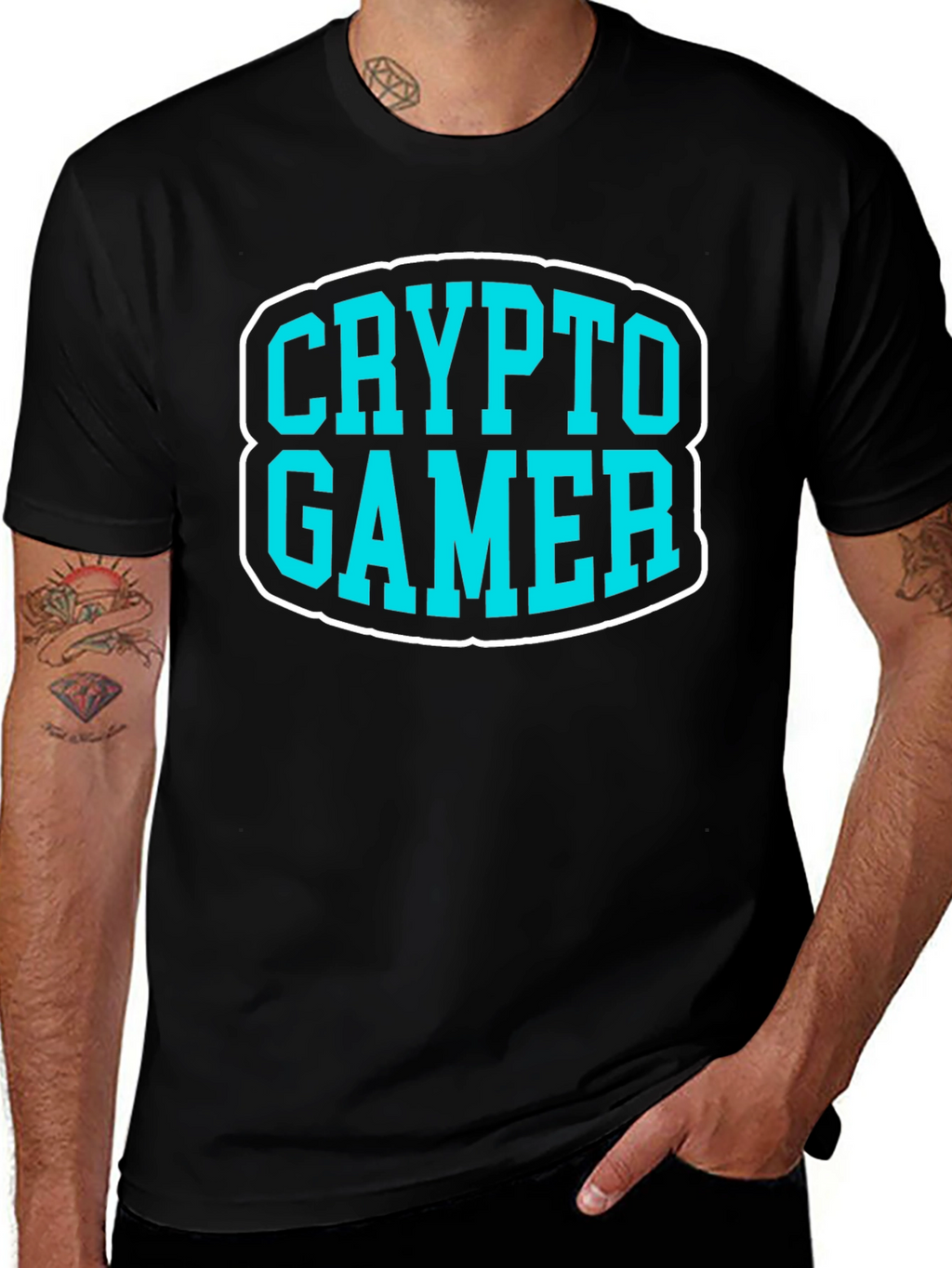 Crypto Gamer Black Graphic Tee