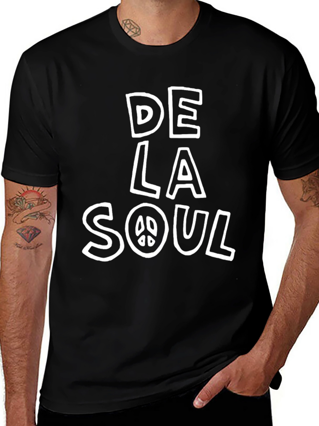 De La Soul Black Graphic T-Shirt