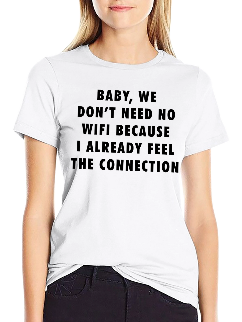 Funny Connection T-Shirt - No WiFi Needed!