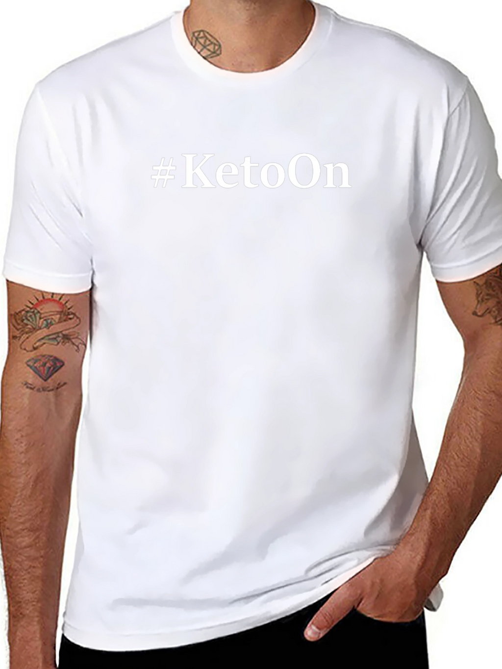#KetoOn Black Crew Neck T-Shirt