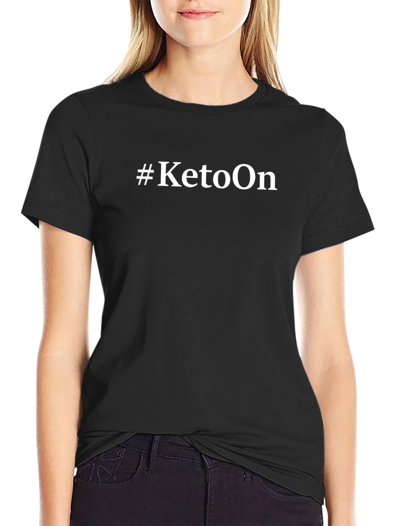 #KetoOn Black Crew Neck T-Shirt