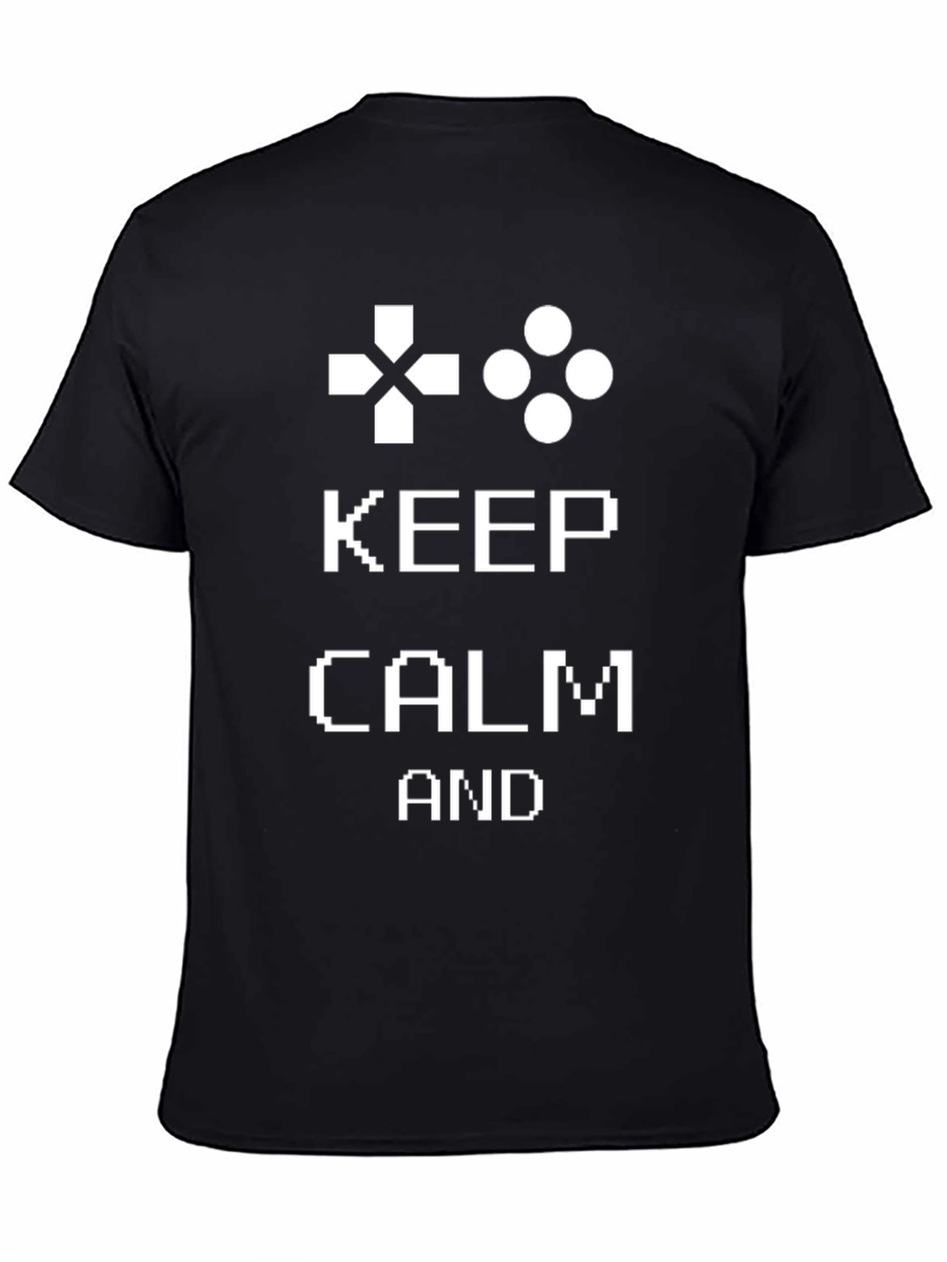 Keep Calm and Game On Black T-Shirt