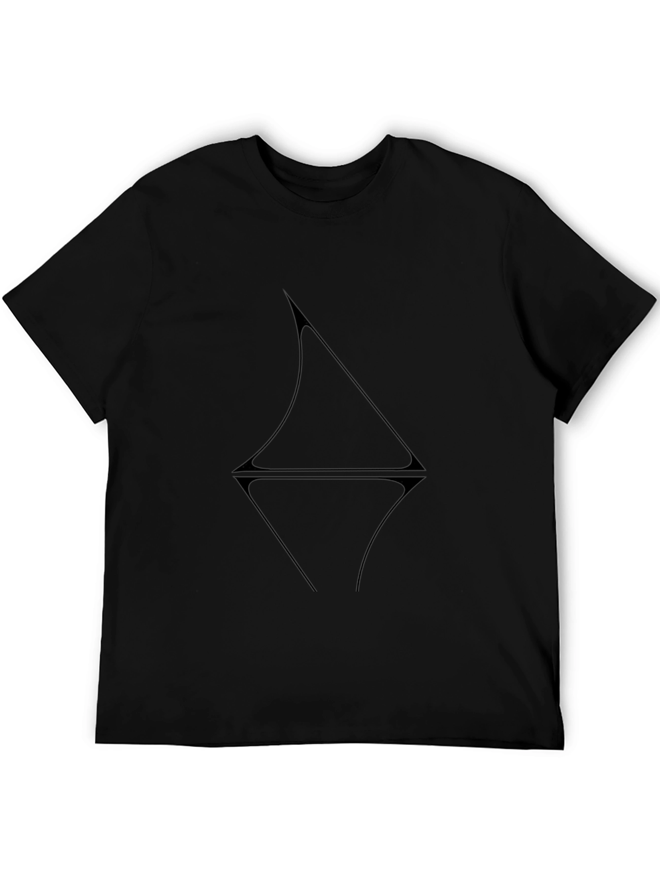 Modern Geometric Black T-Shirt