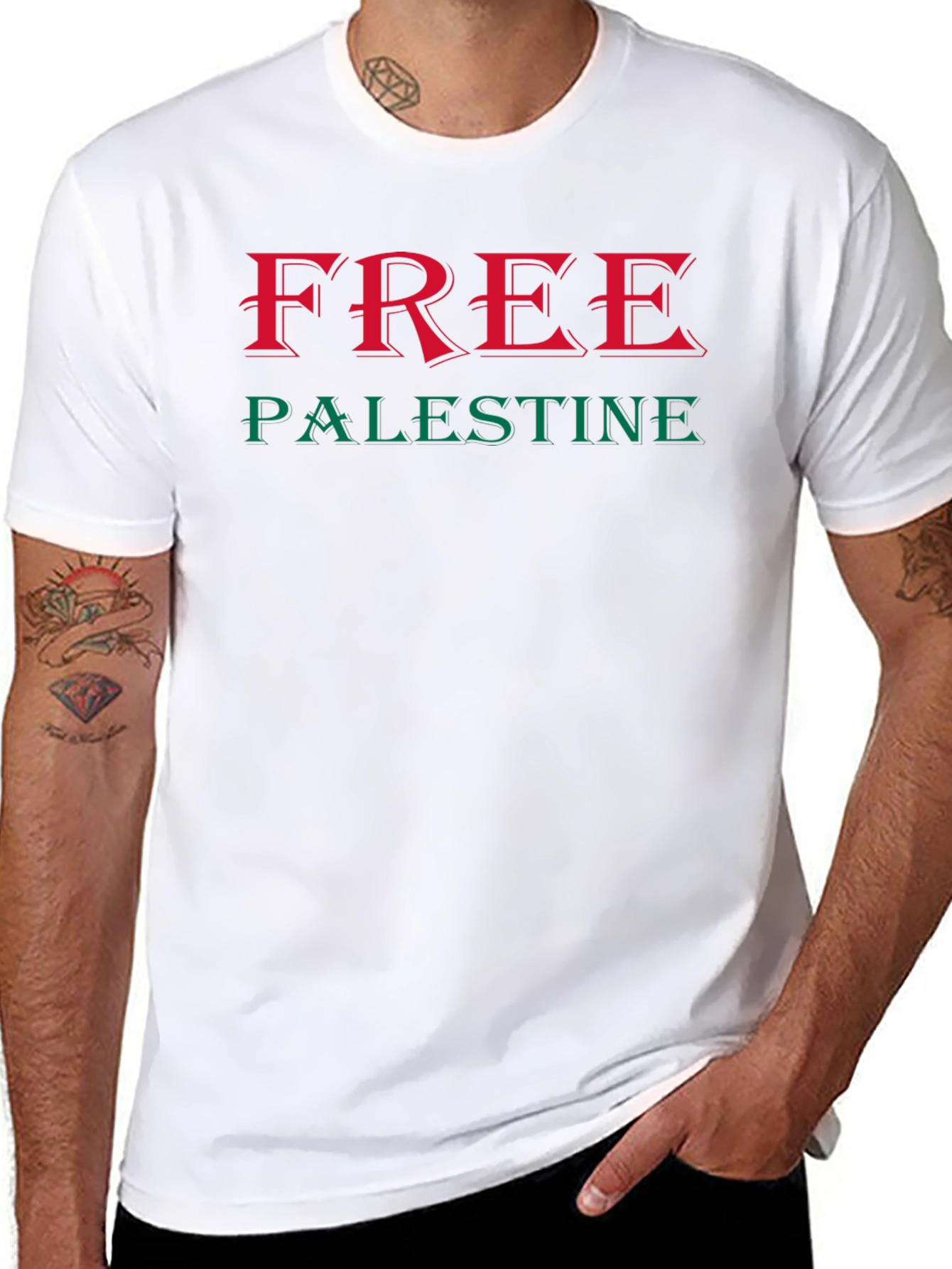 Free Palestine Graphic Tee - Black