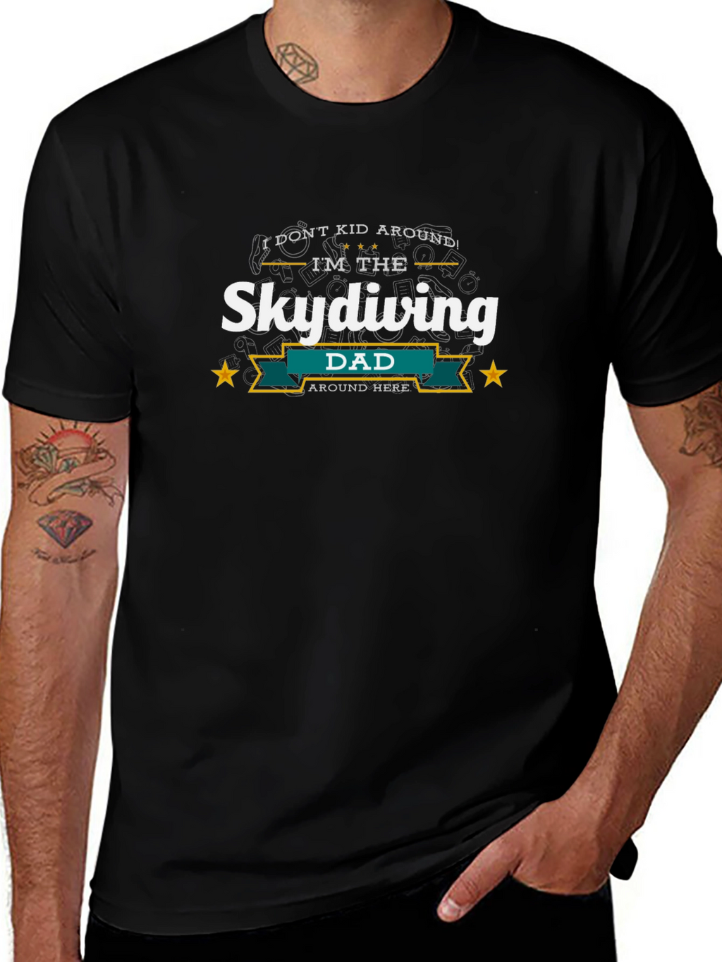 Skydiving Dad Graphic Tee