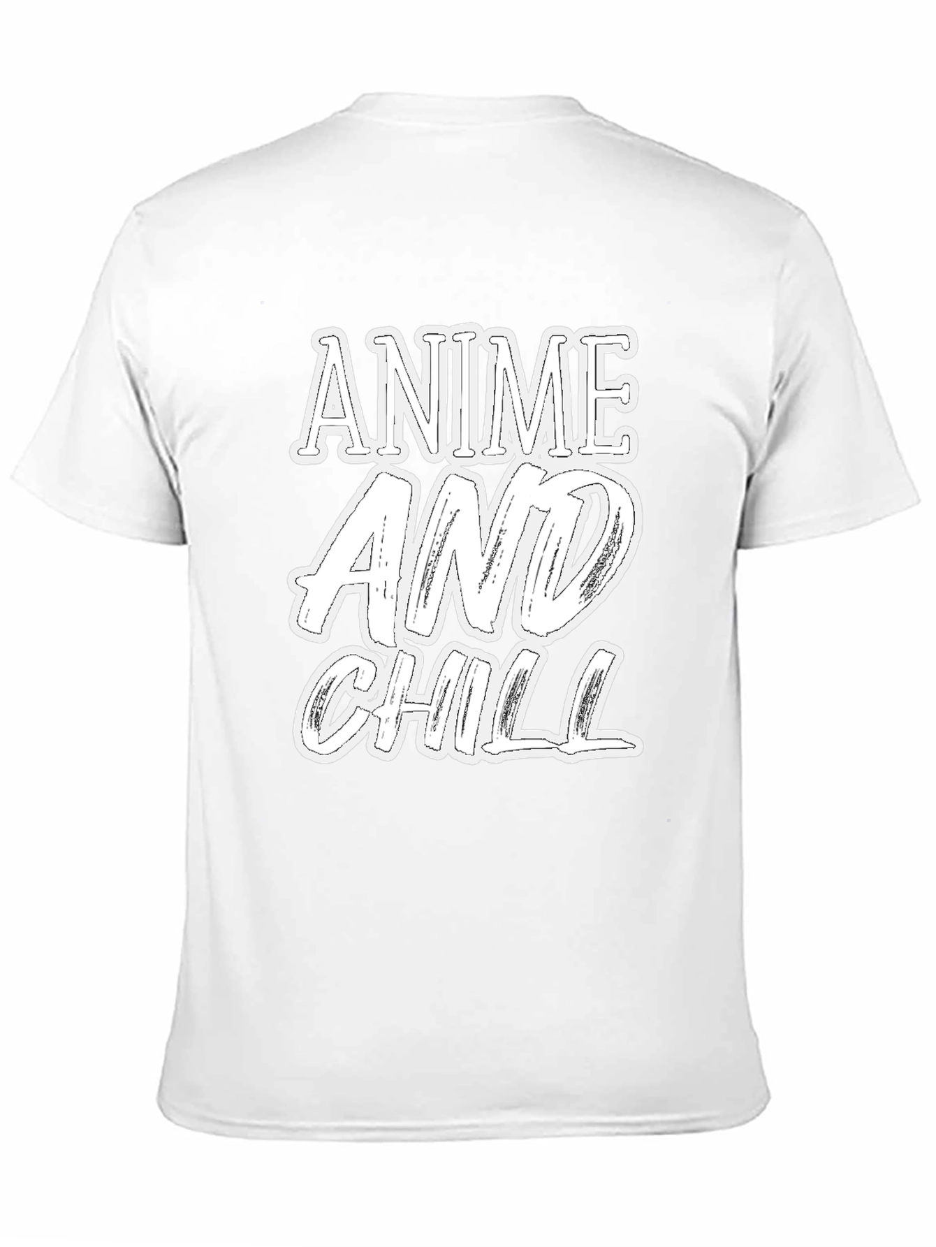 Anime and Chill Graphic Print T-Shirt