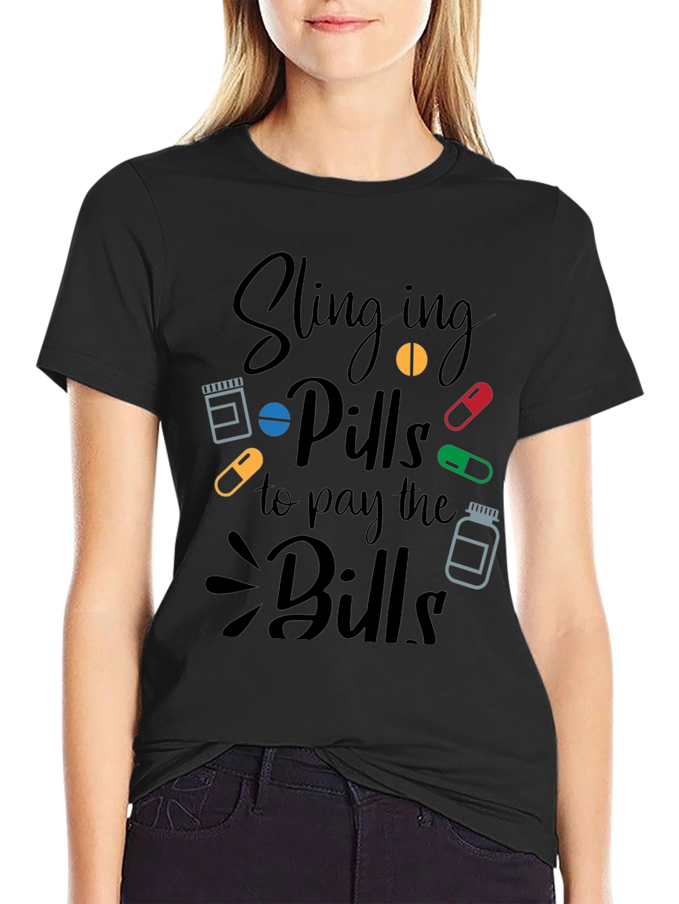 Slinging Pills Funny Pharmacy T-Shirt