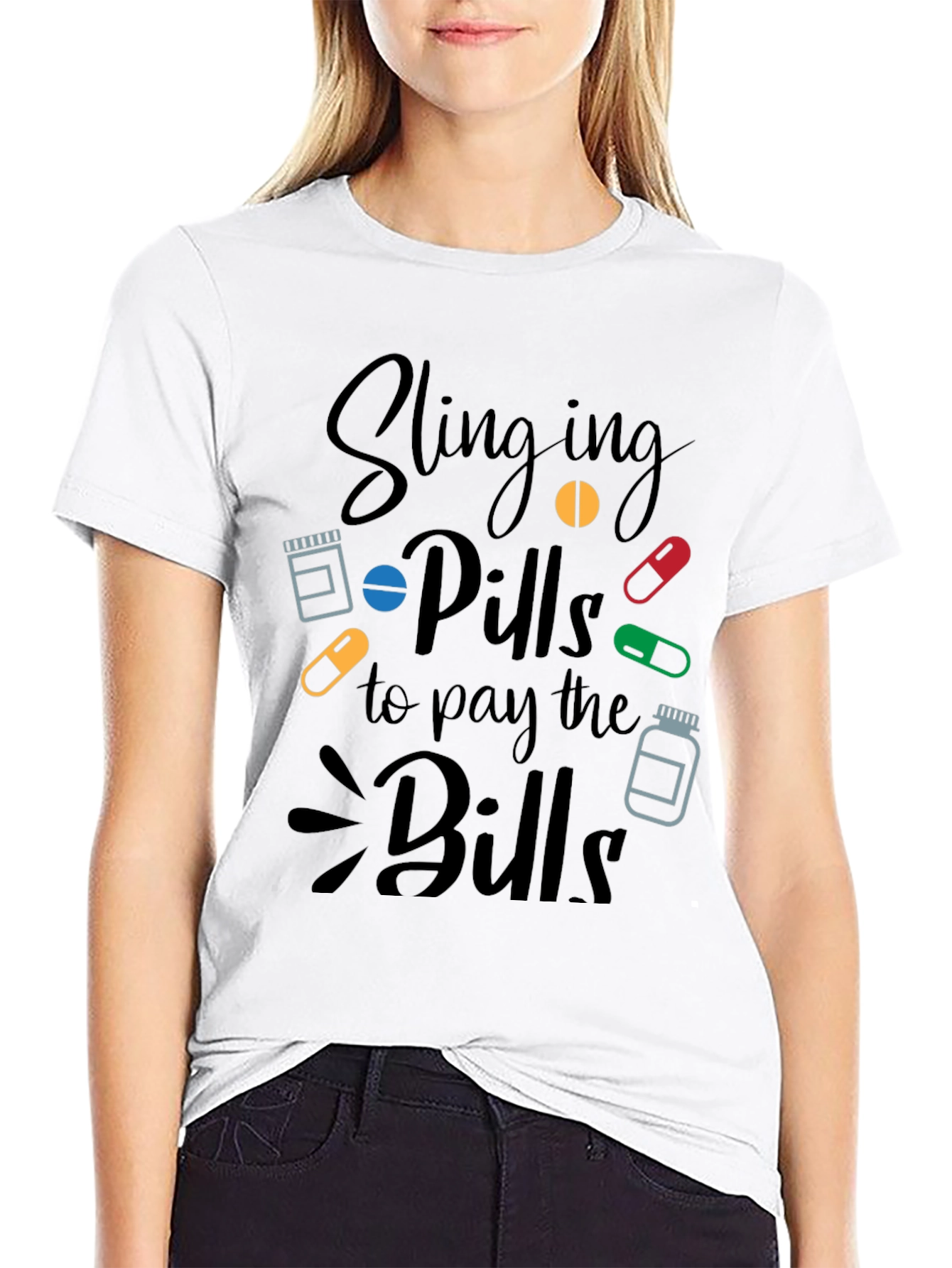 Slinging Pills Funny Pharmacy T-Shirt