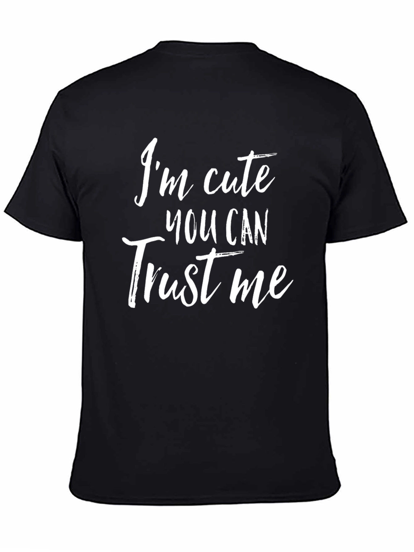 Cute Trust Me Black Graphic Tee