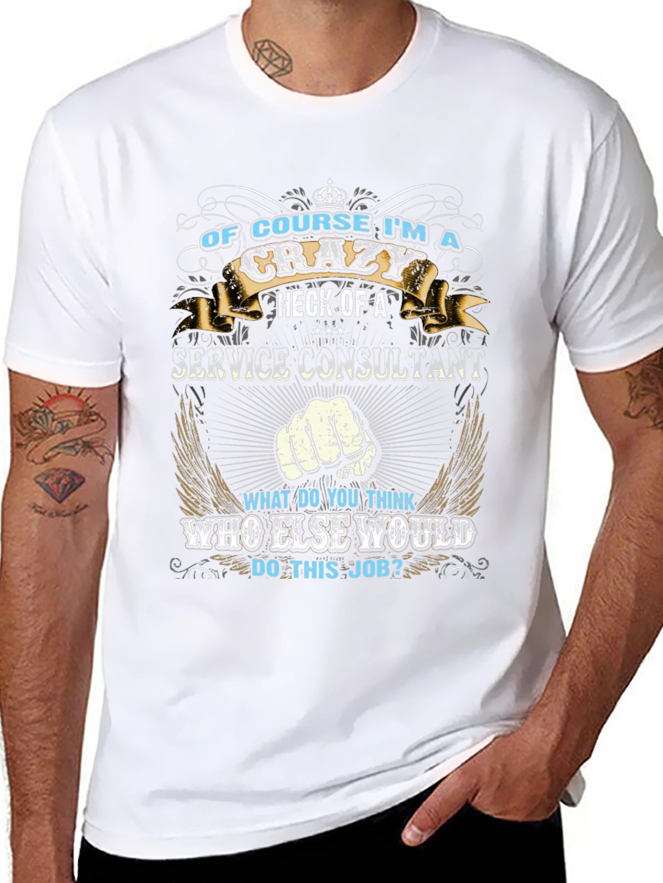 Crazy Service Consultant Black T-Shirt