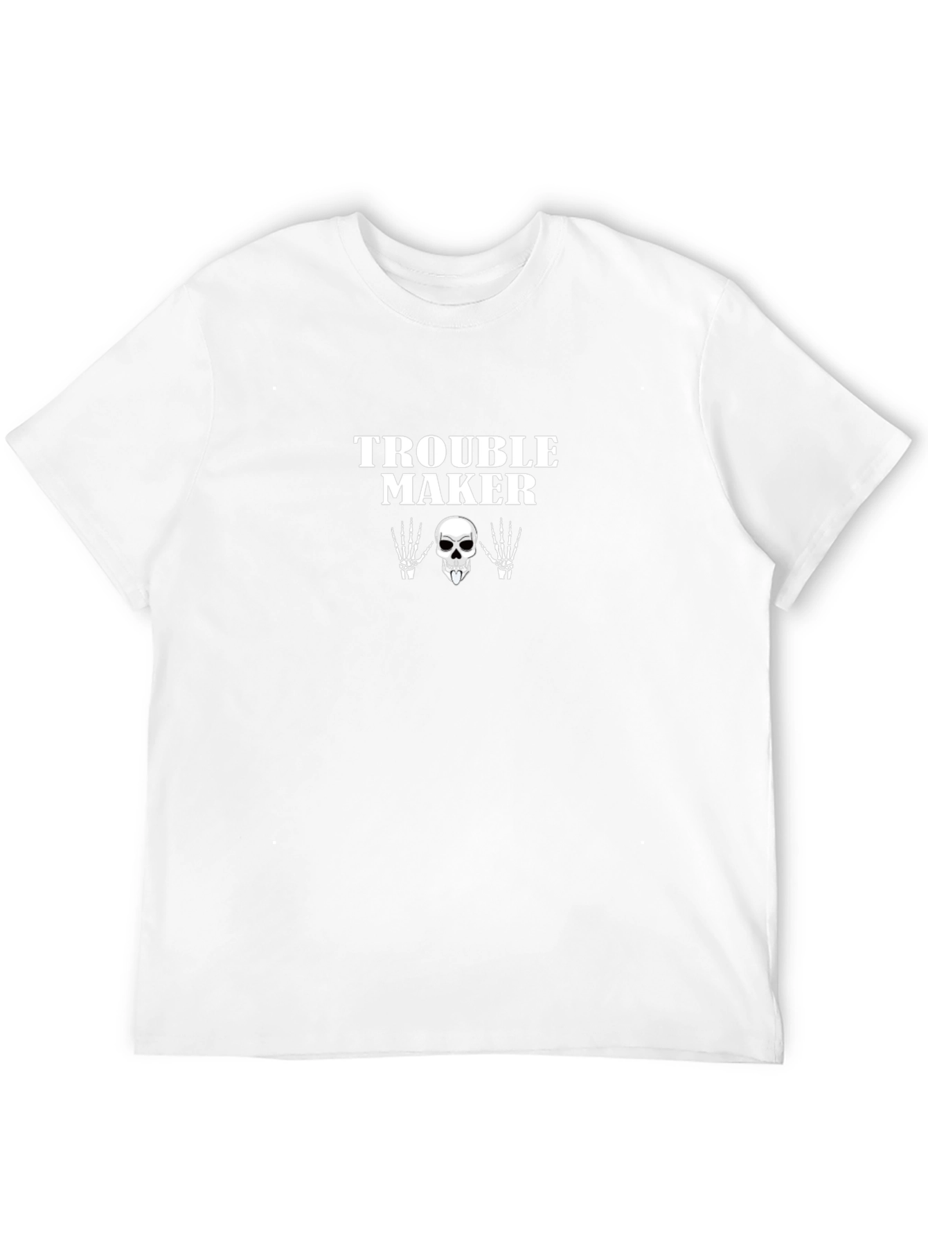 Trouble Maker Skeleton Graphic T-Shirt