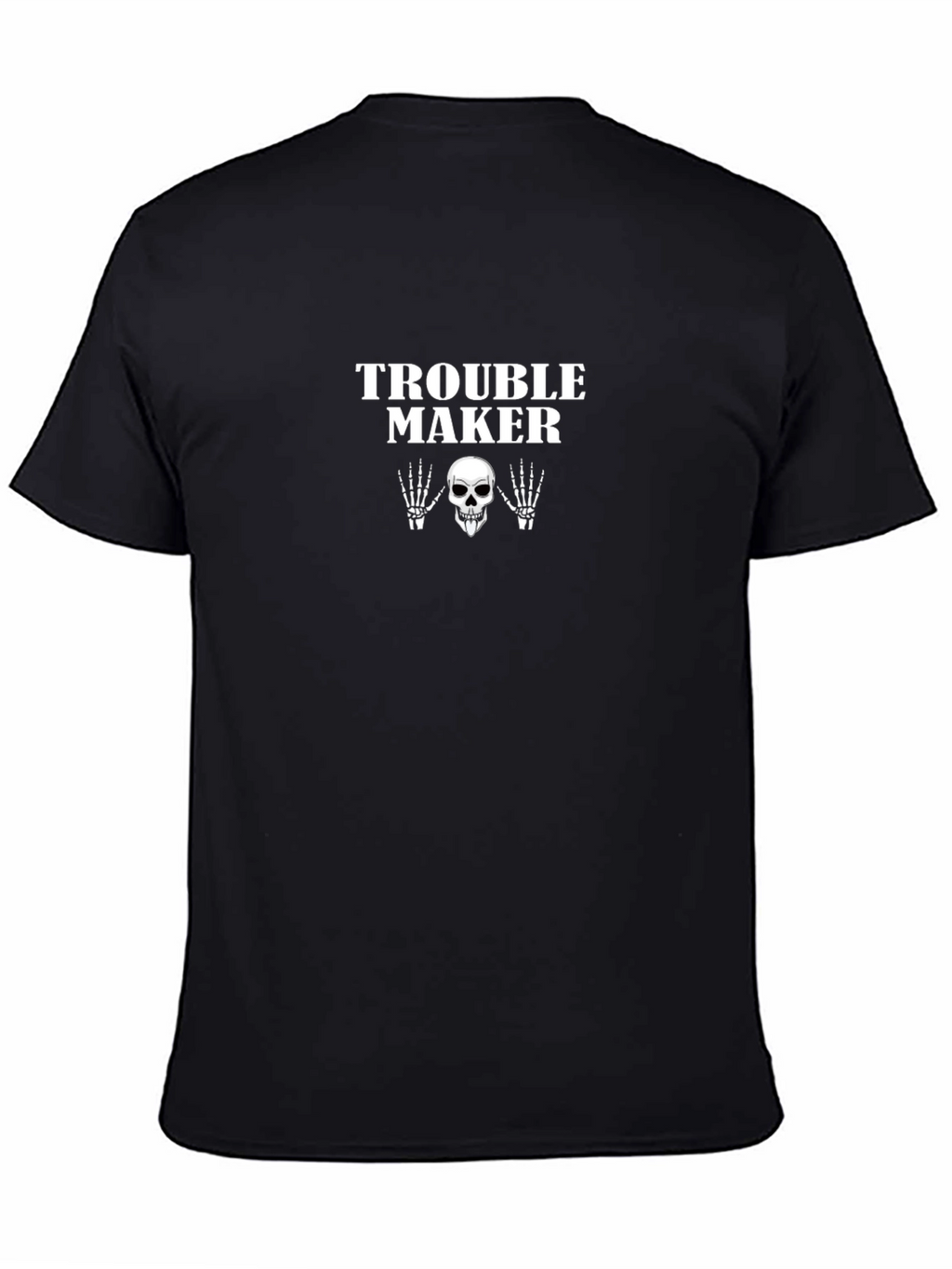 Trouble Maker Skeleton Graphic T-Shirt