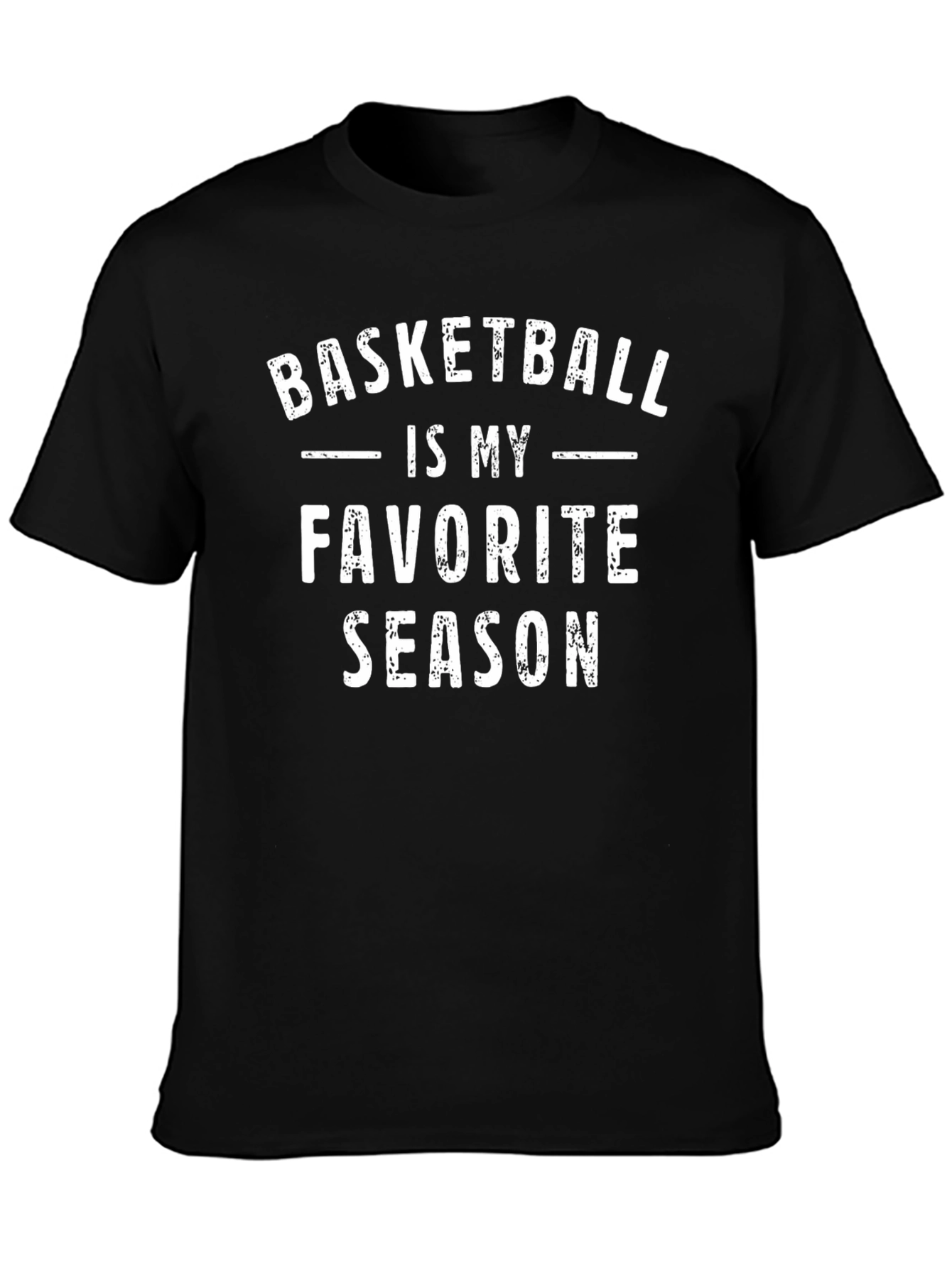 Basketball is My Favorite Season Black T-Shirt