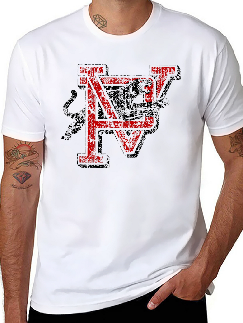 NV Panthers Graphic T-Shirt - Distressed Design