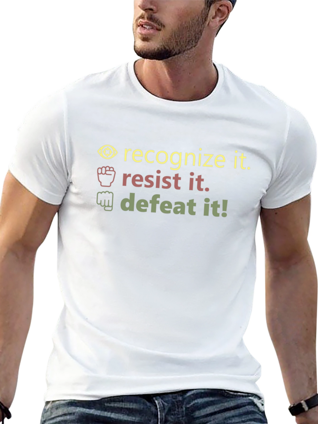 Recognize Resist Defeat - Graphic T-Shirt