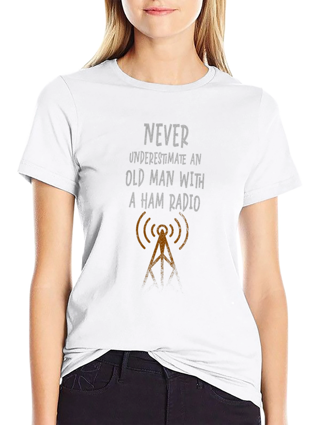 Ham Radio Old Man Graphic T-Shirt