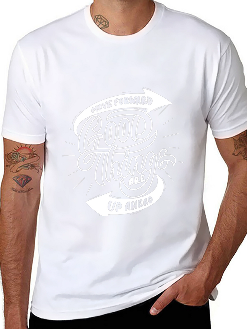 Motivational Black T-Shirt: Good Things Ahead