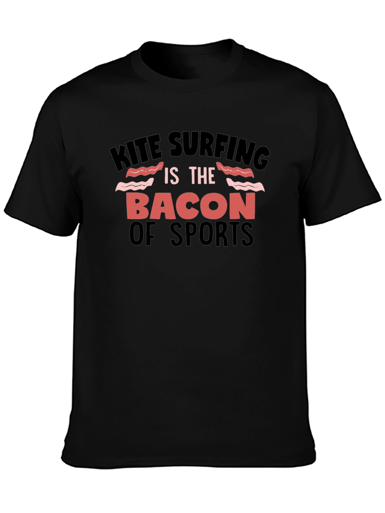 Kite Surfing Bacon of Sports Graphic Tee