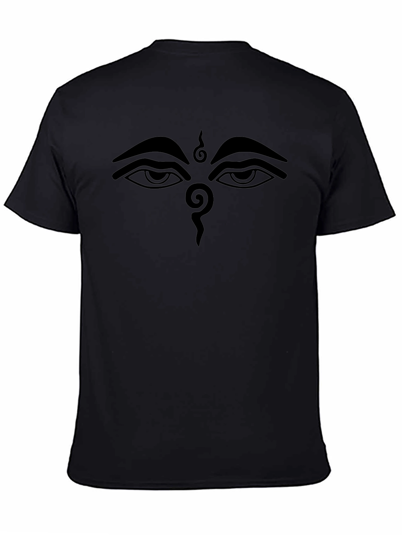 Buddha Eyes Graphic Tee - Black Crew Neck