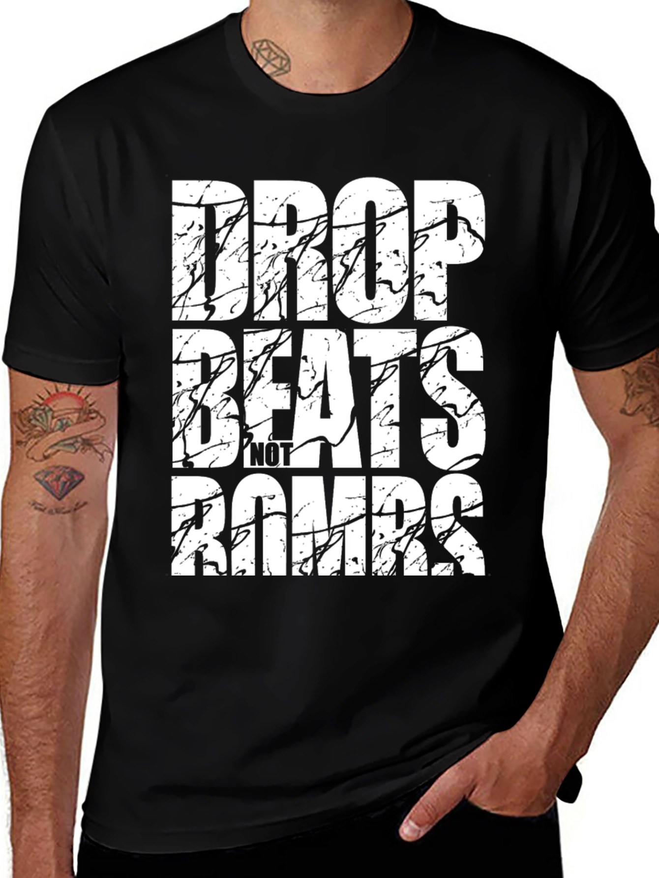 Drop Beats Not Bombs Graphic T-Shirt