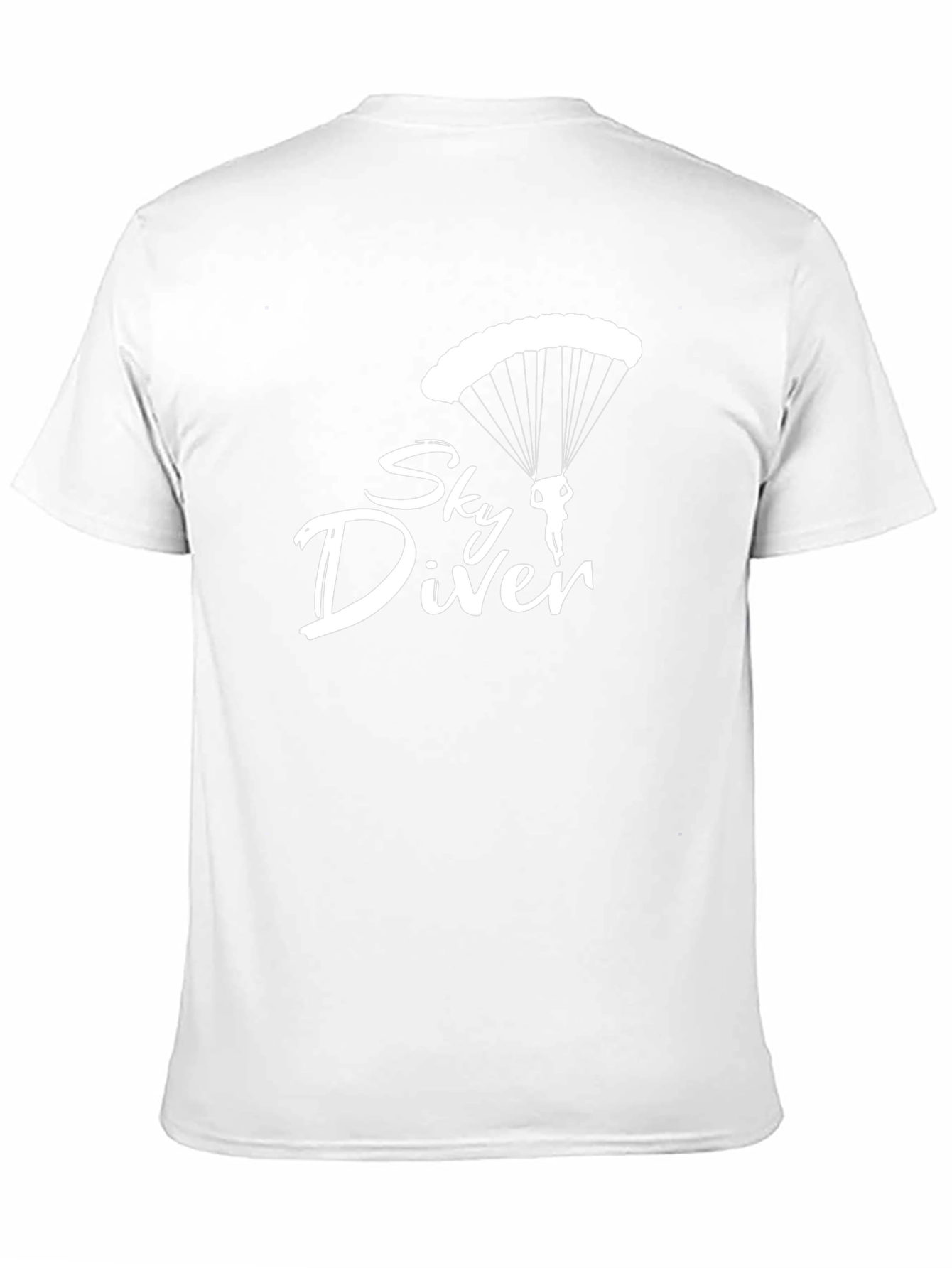 Sky Diver Graphic Tee - Black Cotton T-Shirt