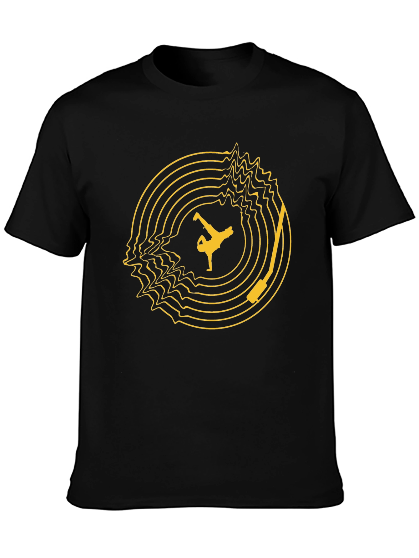 DJ Record Player Graphic Tee - Black