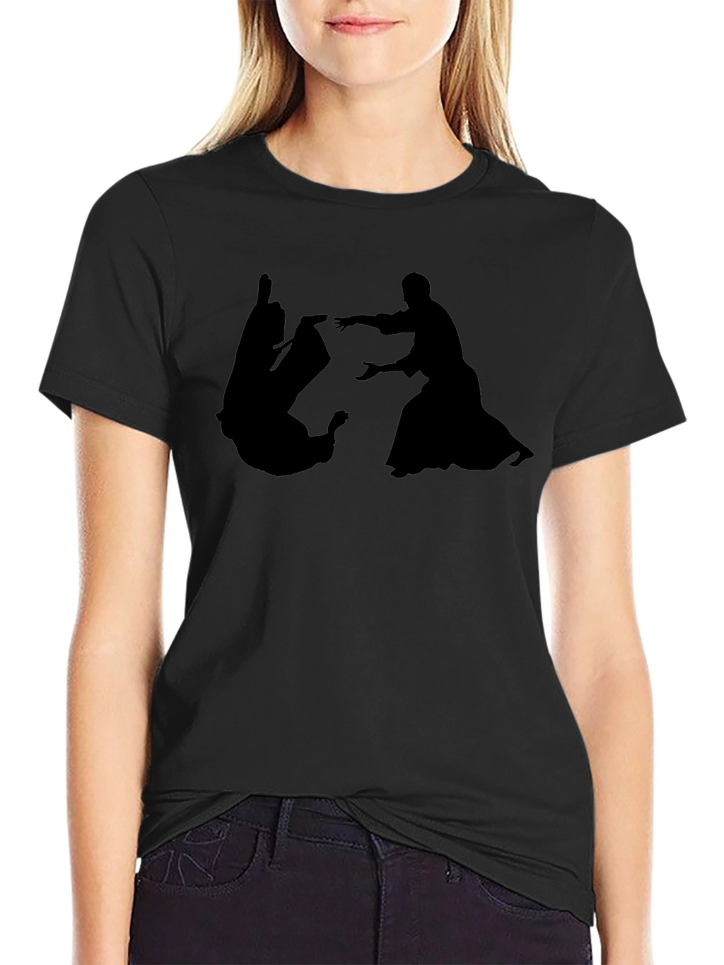 Aikido Silhouette Black T-Shirt