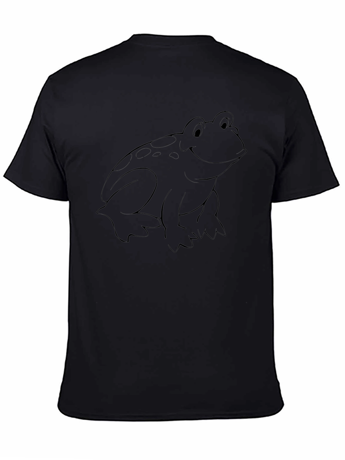 Black T-Shirt with Frog Graphic