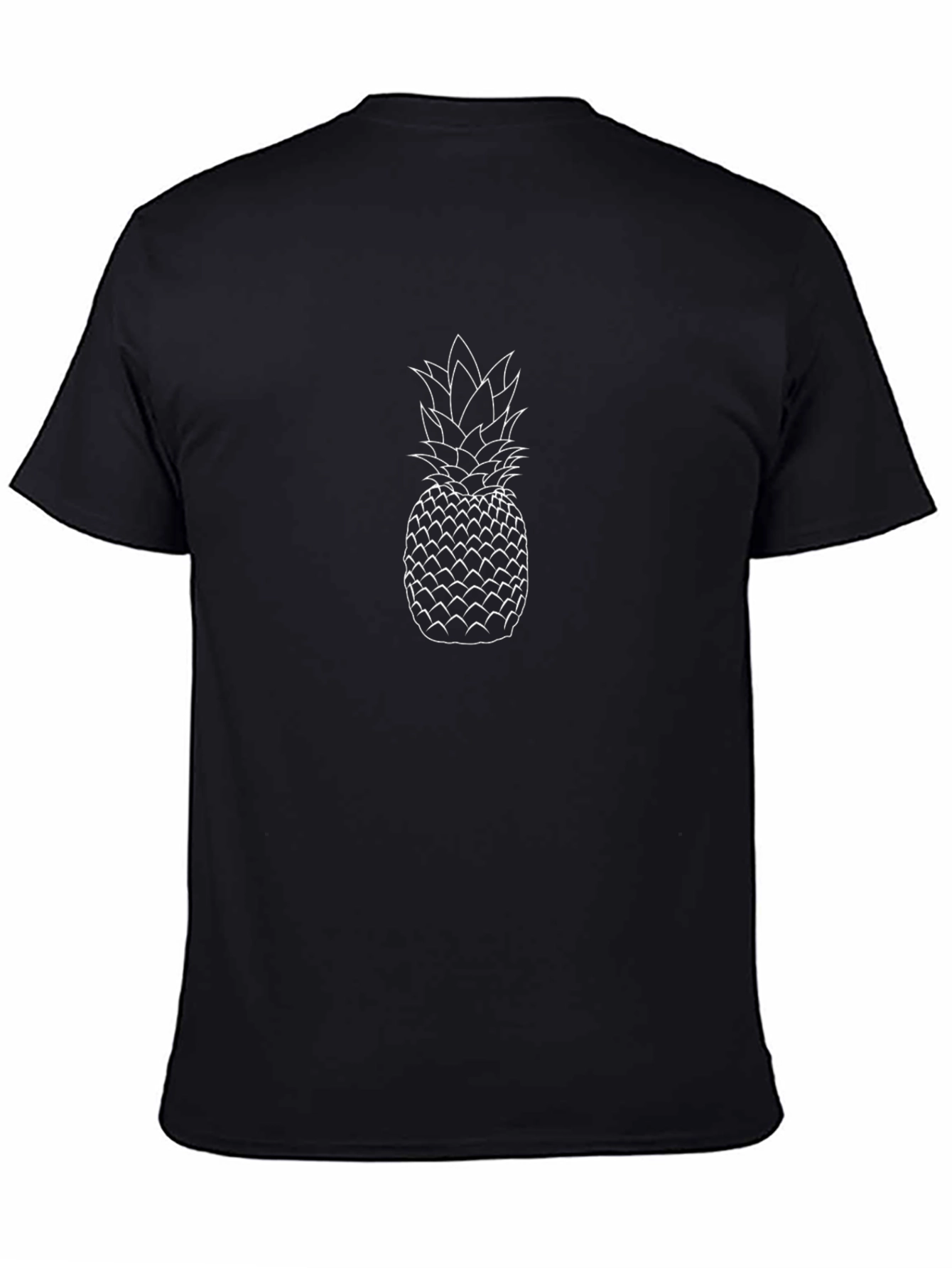 Mens Black Pineapple Graphic Tee - Casual Style