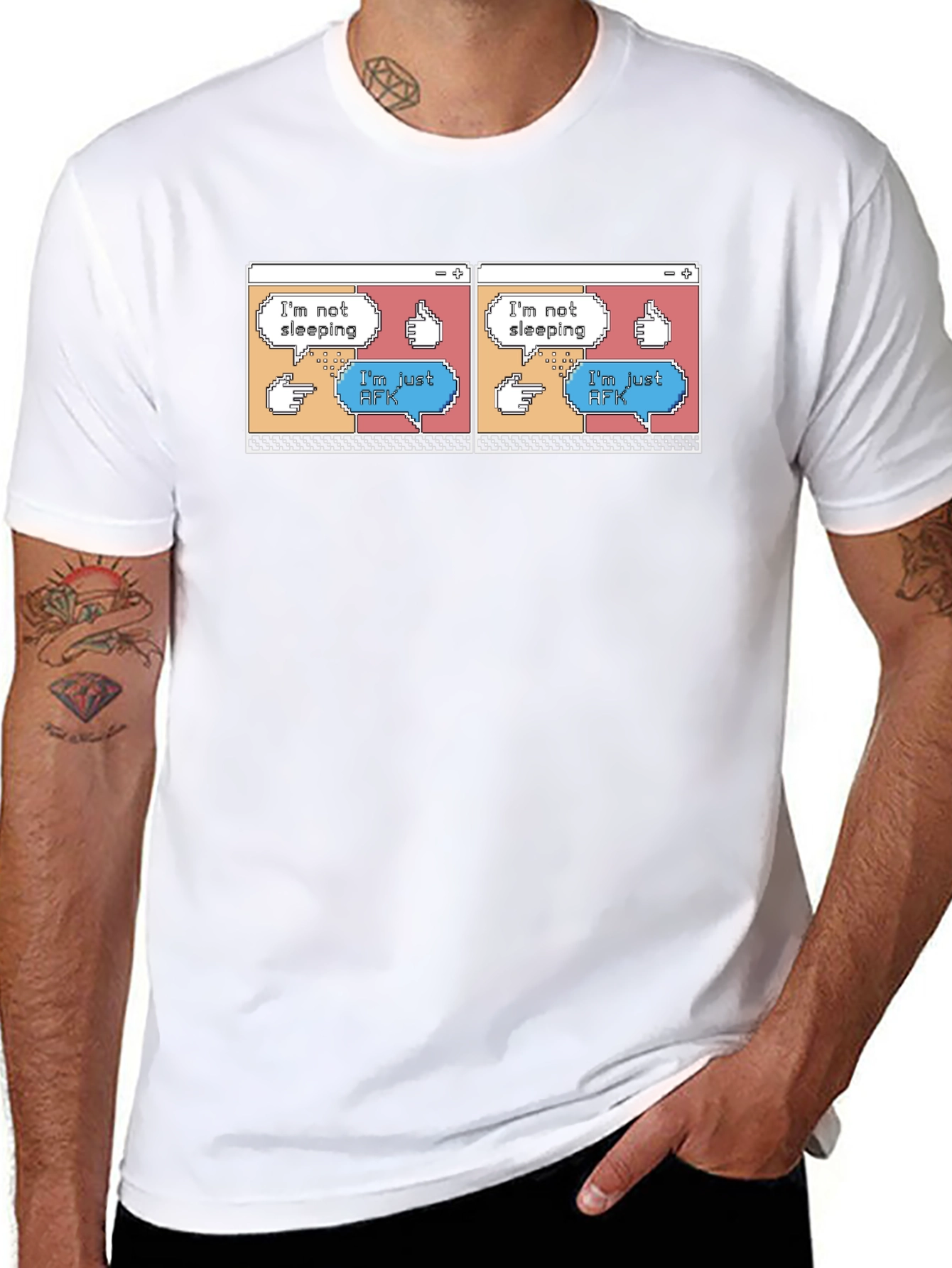 Im Not Sleeping Im Just AFK Black T-Shirt