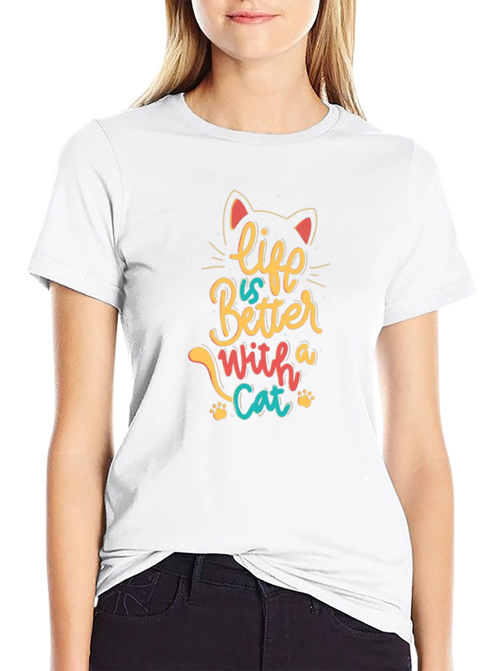 Life is Better with a Cat Graphic Tee