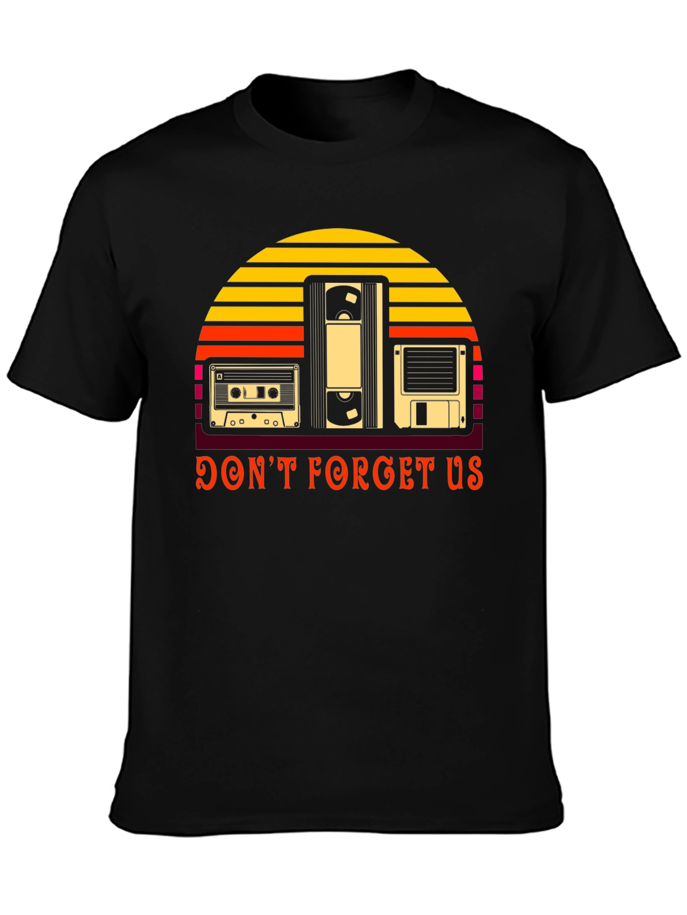 Retro Media Graphic T-Shirt - Dont Forget Us