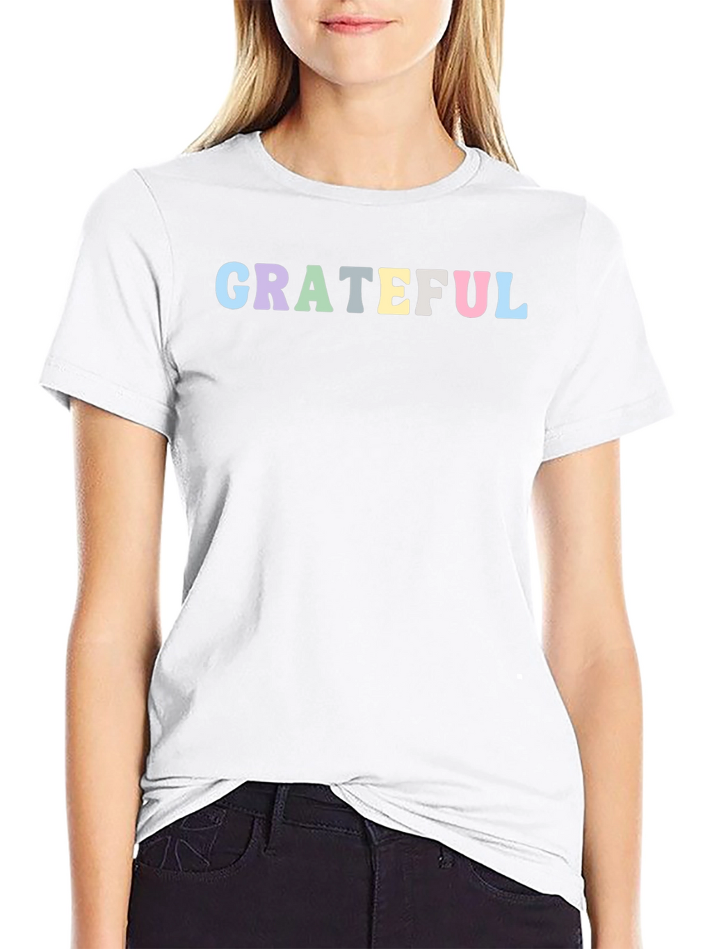 Grateful Graphic Tee - Trendy Short Sleeve Shirt