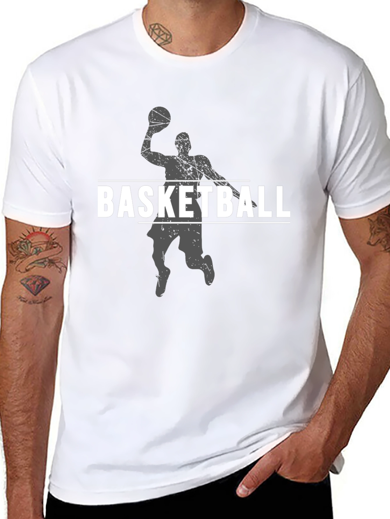Basketball Graphic T-Shirt Sporty Style
