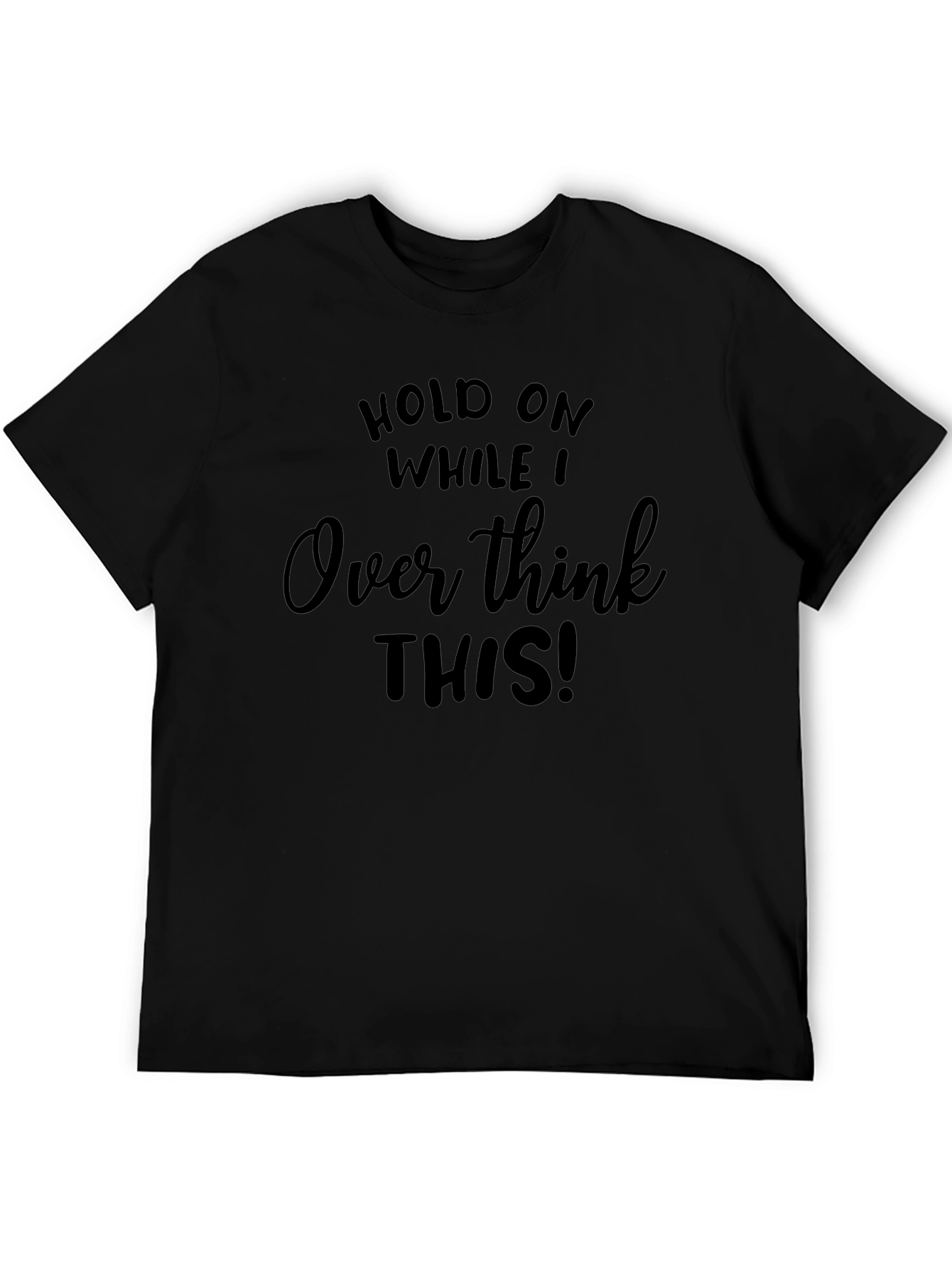 Overthink This! Graphic Tee - Black Cotton
