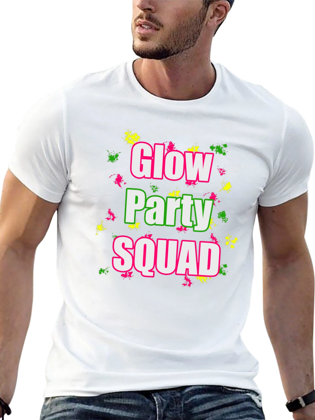 Glow Party Squad Black T-Shirt