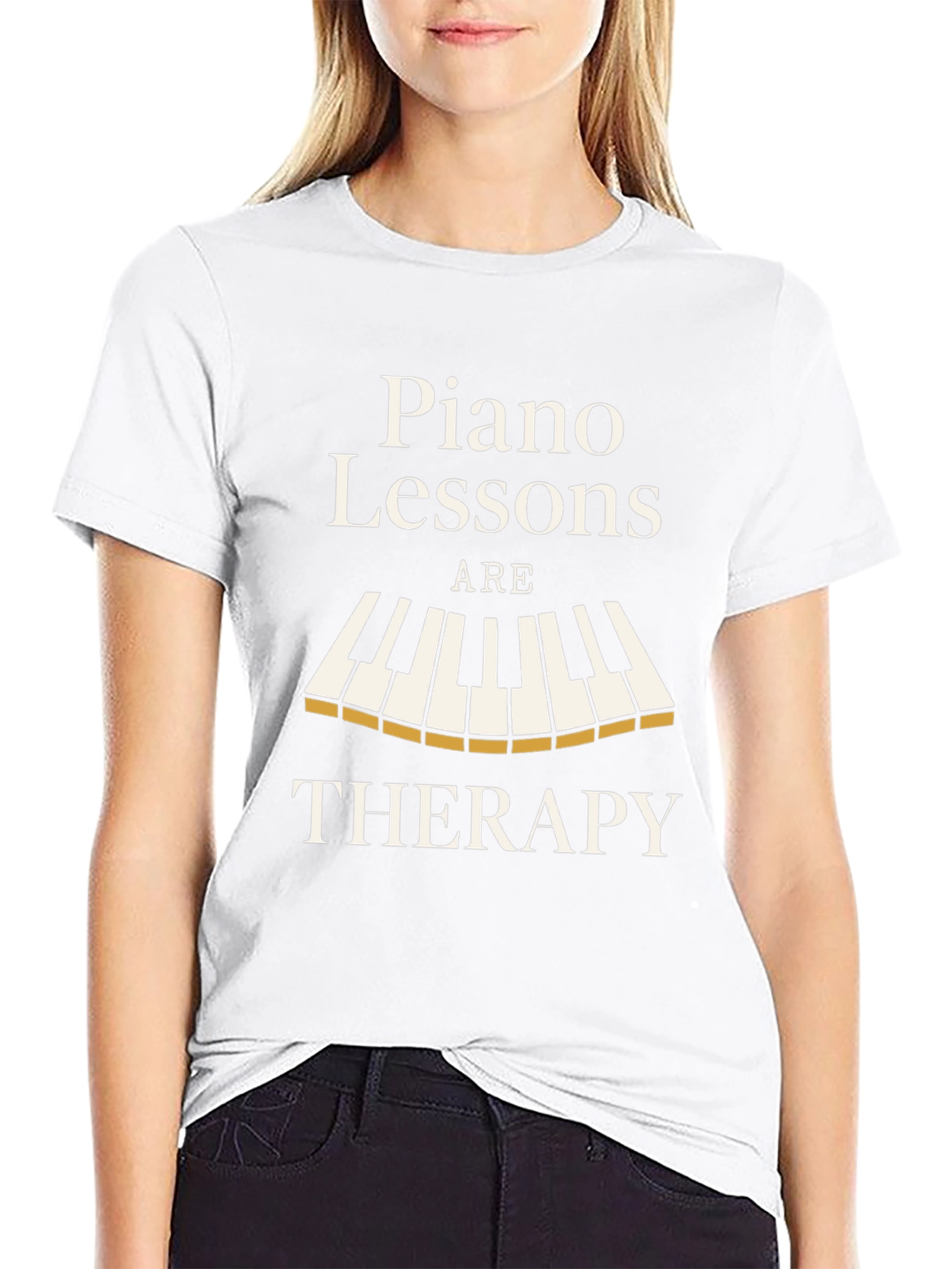 Piano Lessons Therapy T-Shirt - Music Lover Tee