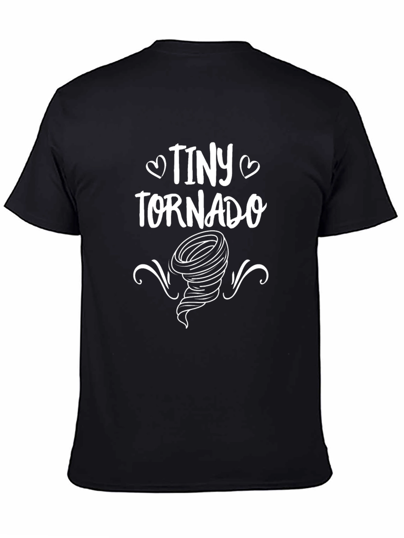 Tiny Tornado Graphic Tee - Black Cotton Comfort