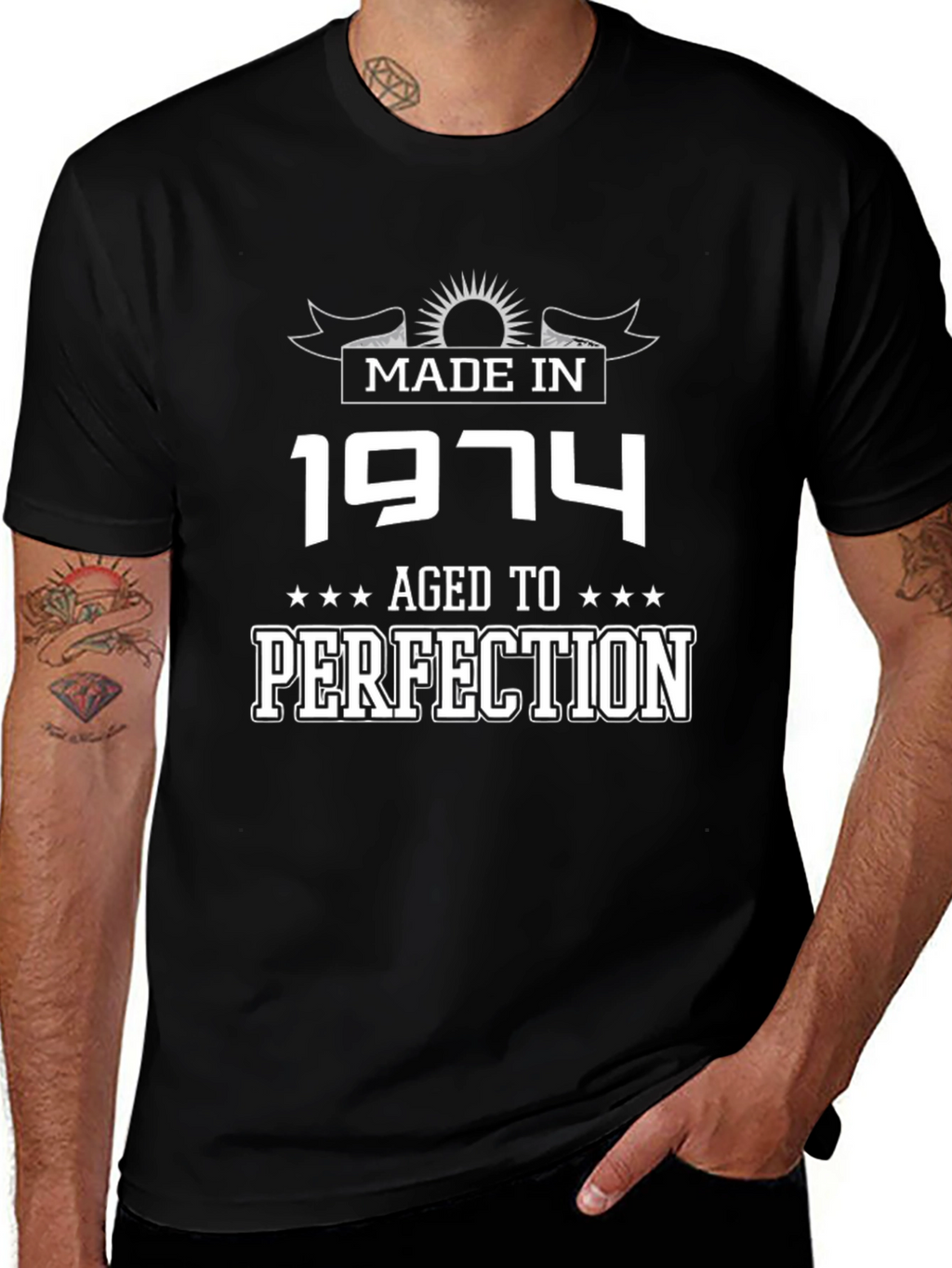 Made in 1974 Aged To Perfection Graphic T-Shirt