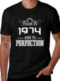 Made in 1974 Aged To Perfection Graphic T-Shirt