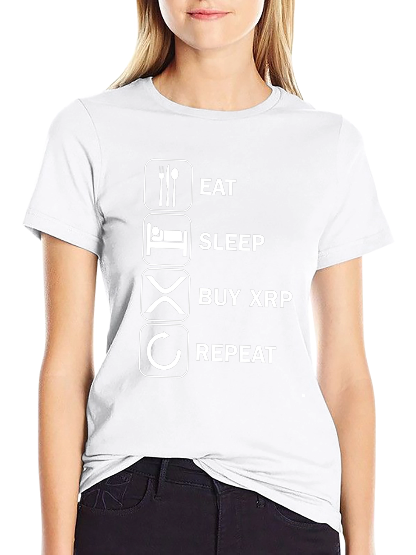 Eat Sleep Buy XRP Repeat Funny Crypto T-Shirt