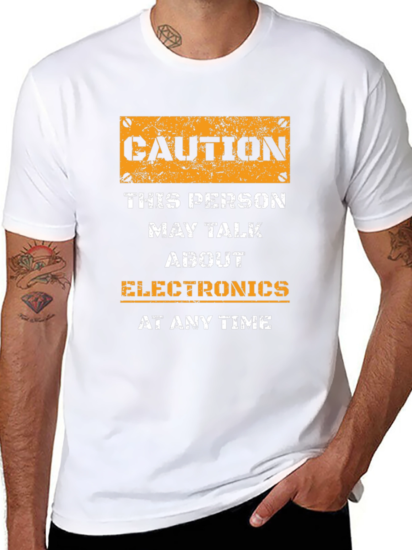 Caution Electronics Talk T-Shirt