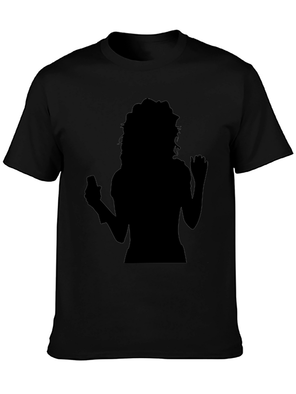 Silhouette Graphic Print Tee - Trendy Black Shirt