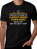 Funny Clemente Bridge Ferris Wheel T-Shirt