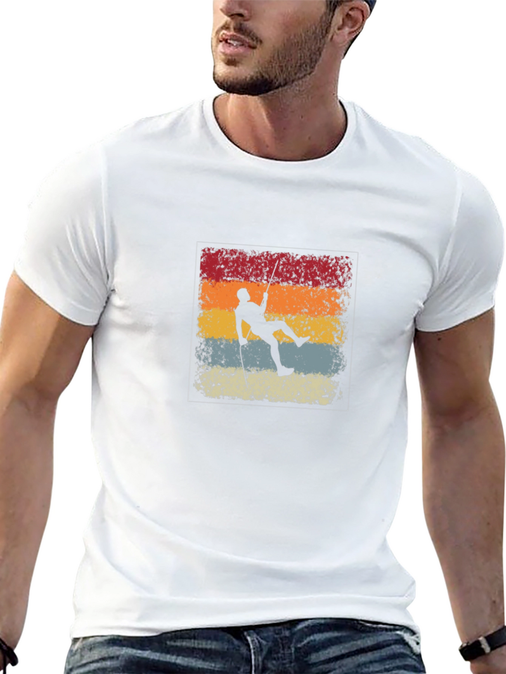 Retro Climber Silhouette Graphic Tee