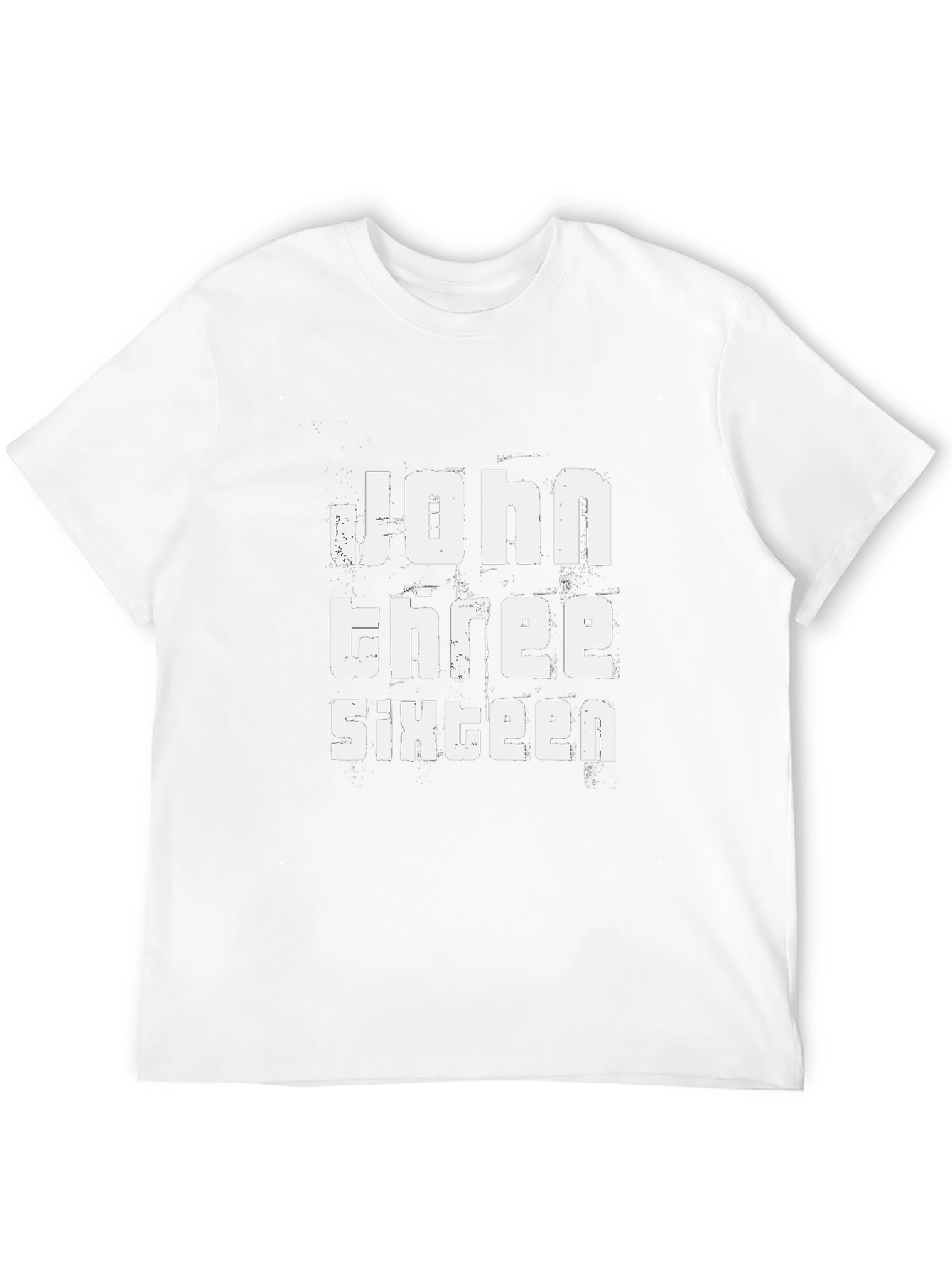 John 3:16 Black Cotton Graphic T-Shirt